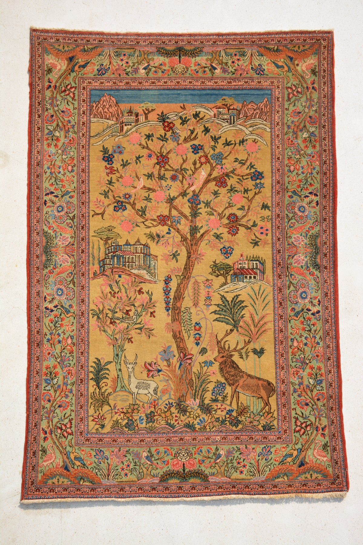 Antique Persian Kashan Rug